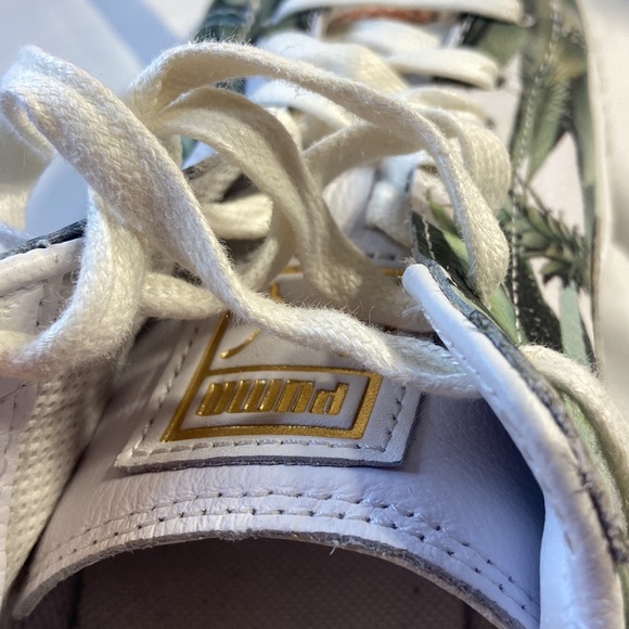 Puma Basket Platform Pineapple Gold White Trainer women Sz 7C US - Picture 10 of 13